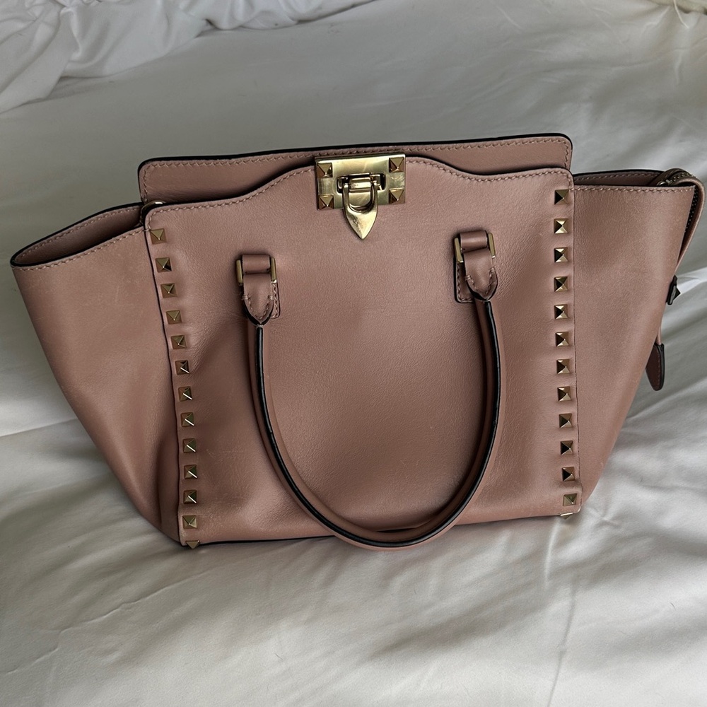 Valentino Garavani Pink Tote with Gold Accents